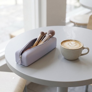 Multi-purpose Silicone Pencil <b>Case</b> & <b>Makeup</b> <b>Brush</b> Bag - Portable Waterproof Cosmetic & Stationery Organizer - Product Image 4