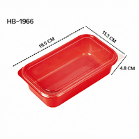 Boîte à gâteau rectangulaire jetable en plastique PET transparent pour cupcakes, hamburgers, collations, crème, gelée, etc.