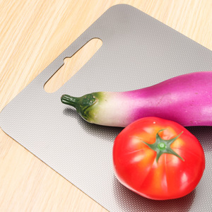2026新款双面食品级不锈钢切菜板，带纹理防滑设计，适合切肉 - Product Image 4