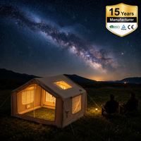 Tente de camping gonflable pour grande famille, installation facile, légère, abri robuste, garantie 3 ans, prête à être expédiée