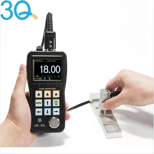 3Q Ultrasonic Metal Steel Aluminum Glass Fiber Thickness Velocity Gauge Meter Tester With Backlight Internal Memory