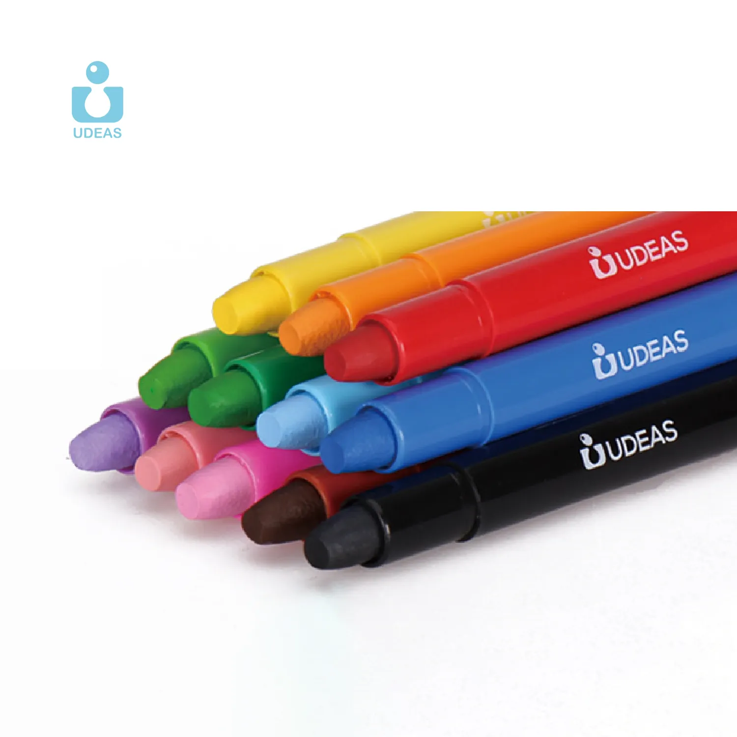 Udeas ชุดเครื่องเขียนดินสอสีเทียนขนาดเล็กที่ละลายน้ำได้ไม่เป็นพิษ