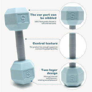 Mordedor de Silicona de Grado Alimenticio Libre de BPA para Bebés Recién Nacidos de 0 a 12 Meses, Juguete Sensorial Masticable, Suave y Divertido, Ecológico, Sonajero - Product Image 5