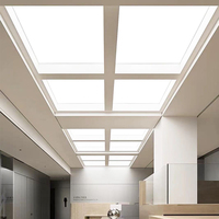 Plafond en tissu tendu PVC ignifuge et résistant au feu avec cadre en aluminium, boîte à lumière LED 10000 lumens