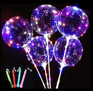 ดีไซน์ใหม่ ขนาด 18 นิ้ว พร้อมถ้วยและแท่ง ไม่ต้องใช้ฮีเลียม ลูกโป่งโบบา LED ลูกโป่งไฟ LED - Product Image 1