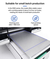 Imprimante jet d'encre UV automatique Mycolor 6090 Pro 60x90 CMYK pour I3200, pour cuir, papier, plastique, nouvelle, pour petites entreprises, format A4