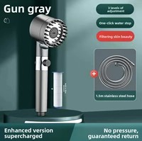 Cabezal de Ducha Portátil con Filtro, Diseño Moderno, Masaje a Presión Potente para Uso en Hoteles y Baños, Material ABS