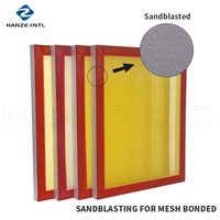 Fabrication de plaques d'impression sérigraphique en polyester à mailles variées, avec cadre en aluminium et en bois personnalisé