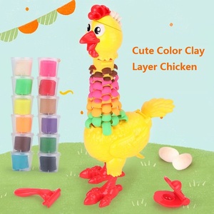 Juguete de <span class=keywords><strong>Huevo</strong></span> de Gallina con Plumas de Colores KSF, Juguete de Arcilla de Colores para Niños, <span class=keywords><strong>Plastilina</strong></span>, Arcilla DIY, Juegos para Niños - Product Image 6