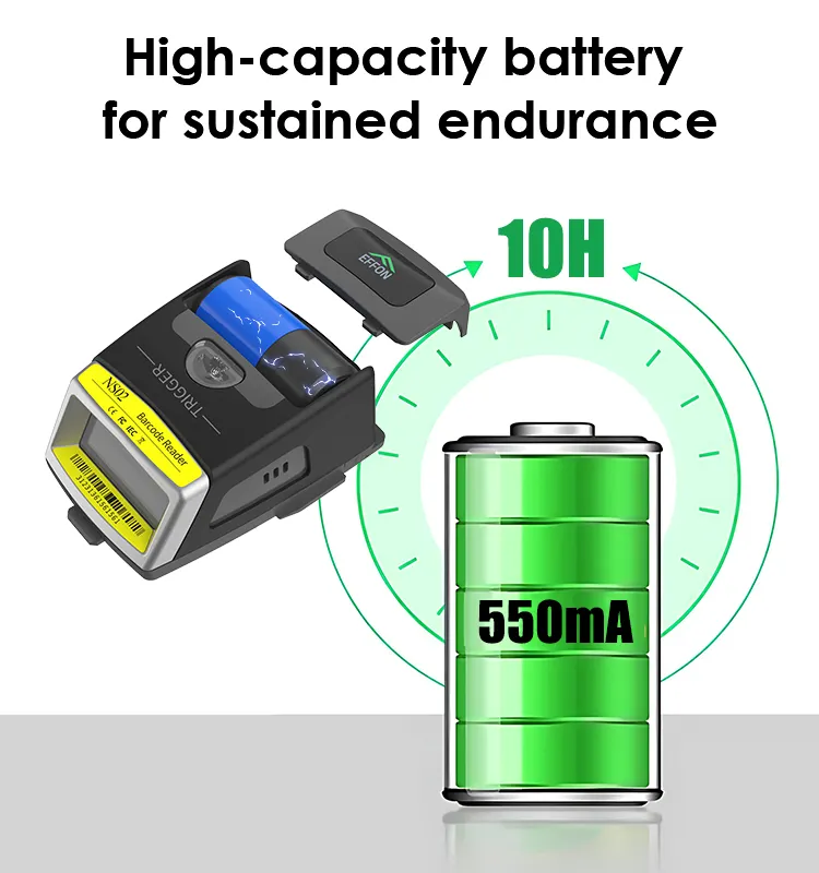 Effon GS02 가정용 산업용 재고용 멀티 장비 추적 바코드 링 스캐너