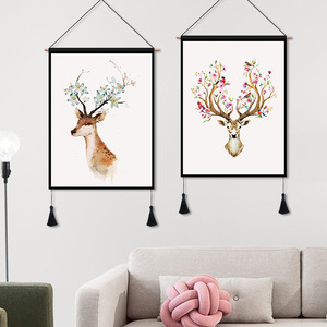 algodón <span class=keywords><strong>de</strong></span> pergamino con borlas para la decoración del hogar <span class=keywords><strong>ciervos</strong></span> 18X26 pulgadas <span class=keywords><strong>tapiz</strong></span> <span class=keywords><strong>de</strong></span> pared colgante - Product Image 5