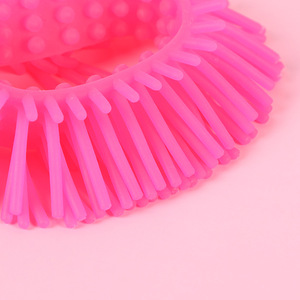 Wholesale Soft Spiky Hair <b>Ring</b> Fidget Bracelet Multicolor <b>Stretch</b> Sensory Wrist Band Stress Relief Toy for Children - Product Image 3