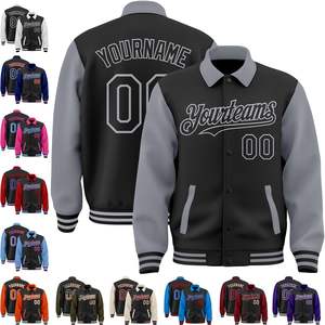 Chaqueta de Béisbol Personalizada para Hombre, Estilo Universitario, de Cuero, con Cierre Completo, Cuello Solapa, Talla XL, Fanscustom - Product Image 4