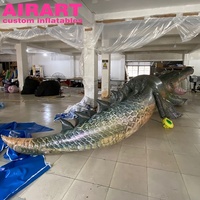 Ballon réaliste en forme de crocodile, ballon gonflable de décoration pour aquarium