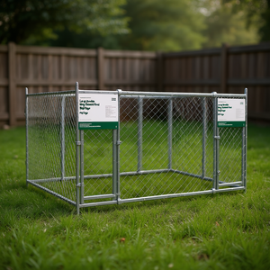 <b>Large</b> Durable Galvanized Steel Dog Cage Pet Cage Outdoor Rectangular 10x8ft - Product Image 2