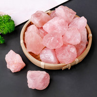 Pierre brute de quartz rose naturel, diffuseur d'aromathérapie, cristal rose, ornement pour aquarium et pot de fleurs, en copeaux, vente en gros