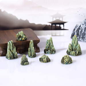 Adornos de Roca en Miniatura de Resina, Decoraciones de Montaña Simuladas, Paisaje Hecho a Mano, Accesorios de Jardinería con Musgo para DIY - Product Image 1