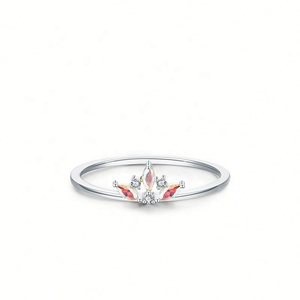 Bagues d'éternité en argent sterling 925 rhodié avec zircone cubique, imitation diamant, pour mariage, fiançailles, fête, pour femmes, bijoux fins - Product Image 1