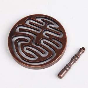 Pure <b>copper</b> incense seal, incense ceremony set, tools and supplies, 6cm incense rubbing mold, incense <b>powder</b>, retro incense - Product Image 1