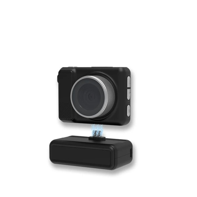 Mini 1080P HD 2.0" LCD Hidden Flashlight Built-in Battery Holder Pocket Digital Camera for Daily Life Vlog/Meeting/Recording
