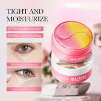 SADOER Rose hydratant nourrissant masque pour les yeux mélangé avec deux couleurs améliorer les cernes laxité périoculaire produits de soins de la peau des yeux