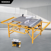 Scie à table coulissante de haute précision avec support à roulettes pour atelier de meubles sur mesure