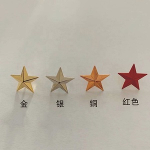 Spilla personalizzata in metallo a forma di stella 3d con placcatura in argento dorato, spilla a stella a cinque punte distintivo 4 luglio Memorial Day veterani - Product Image 3