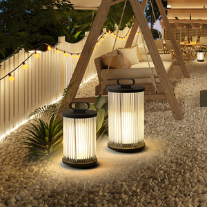 Lámpara Solar de Mesa IP65 Impermeable para Interiores/Exteriores, Lámpara de Piso Portátil para Paisajismo de Patio Sencillo con Fuente de Luz LED Eléctrica - Product Image 4