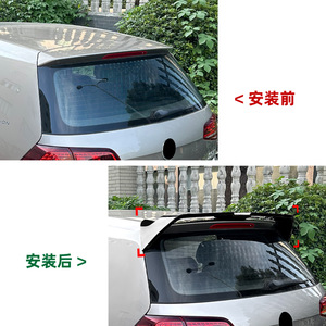 Ottinger Rear Wing Spoiler Piano <b>Black</b> Carbon Fiber Texture For Volkswagen Golf 7 Mk7 7.5 <b>Trunk</b> Lip - Product Image 4