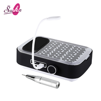 Machine à ongles multifonctionnelle 5-en-1 rechargeable avec aspirateur à ongles, lime à ongles, filtre et lampe UV