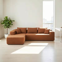 Ensemble de canapés modulaires en tissu compressé, sectionnel en forme de L, pour hôtels, villas, appartements, utilisation en salon