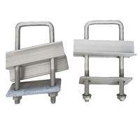 Blocs de serrage solaires en alliage d'aluminium à double trou pour panneaux photovoltaïques, à pression moyenne/à bord, 105/125, en forme de U, pour fils