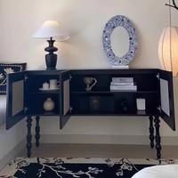 Table console buffet trèfle à quatre feuilles en bois massif armoire de rangement à air de luxe casiers surélevés personnalisés légers pour porche de restaurant
