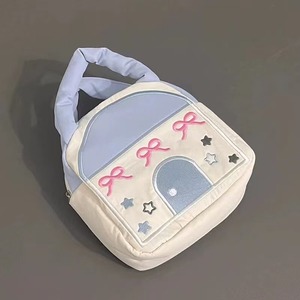 Borsa per il trucco di cotone all'ingrosso per le donne grande custodia cosmetica da viaggio trapuntata carino per il trucco delle ragazze organizzatore - Product Image 2