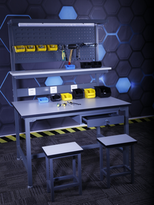 Laboratorio comercial Atelier Mesa de inspección de metal Banco de trabajo de melamina Nueva condición Taller de reparación de teléfonos móviles eléctricos - Product Image 6