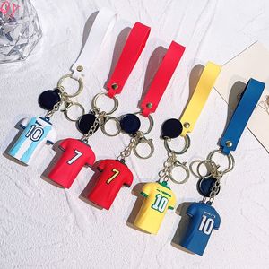 Llavero Personalizado QQ con Figura 3D de Jugador de Fútbol en PVC, Colgante de Camiseta de Fútbol de Messi, Ronaldo, Mbappé, con Correa - Product Image 4