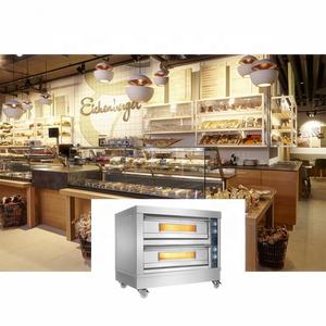 Comercial de Acero Inoxidable Horno doble cubierta eléctrico horno de Pizza - Product Image 5