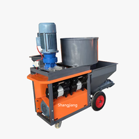 Machine à projeter du mortier 711 avec pompe, garantie 1 an, 380V ou 220V, fabriquée en Chine, usine Shangjiang, haute performance