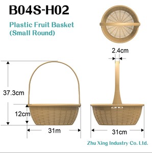 B04sh02 giỏ tròn nhẹ có tay cầm cho Nhà cung cấp cản trở Trái Cây giáng sinh - Product Image 2