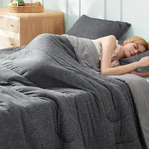4Pcs Summer Quilt Lightweight Cooling Comforter Sheet Set For Hot Sleepers