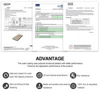 Vente chaude de dalles de terrasse en composite extrudé co-extrudé pour jardin extérieur, imperméable, moderne
