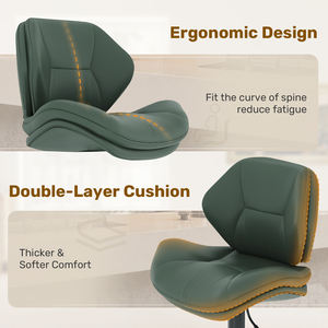 Modernos Taburetes de Bar Ajustables y Resistentes para Exteriores, Ergonómicos, de Cuero PU, con Estructura de Acero Inoxidable y Cojín de Doble Capa - Product Image 4