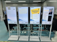 Quiosco Lcd Vertical Android para interiores de pie de 55 pulgadas, pantalla ultrafina de doble cara, señalización Digital, pantalla de publicidad Lcd