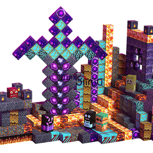 300 mảnh ghép từ tính giáo dục phiêu lưu dành cho trẻ em tương thích với <span class=keywords><strong>LEGO</strong></span> Minecraft - Product Image 1