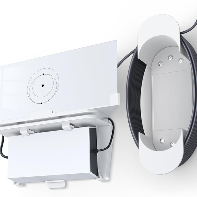 For Starlink Gen 3 V3 Router Wall Mount Bracket with Ethernet Cable Caddy for Starlink Gen3 Mount with Cord Management Storage
