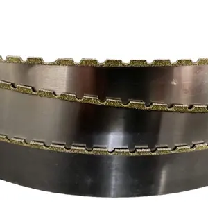 Lame de scie à ruban de qualité industrielle Midstar, soudée au laser, OEM, pour la coupe de pierre <span class=keywords><strong>souple</strong></span> et de mousse, avec dents à pointe diamantée - Product Image 1