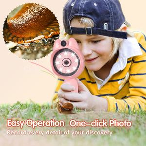 Joli microscope numérique portable pour enfants, mini caméra éducative HD avec écran couleur IPS de 2,0 pouces et grossissement 4X - Product Image 2