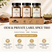 Set de Especias de Marca Privada con Anís Estrellado, Canela en Barra y Hojas de Laurel, Empaque OEM