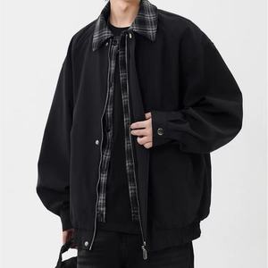Veste bomber décontractée ample à carreaux doublée sur mesure pour hommes, style streetwear, deux pièces, fabricant de vestes - Product Image 4