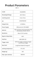 Spectromètre à fibre optique HS2000pro avec CCD Hamamatsu à rétroéclairage 200-1100nm, rapport signal/bruit 450:1 pour la mesure de la transmittance et de la réflectance